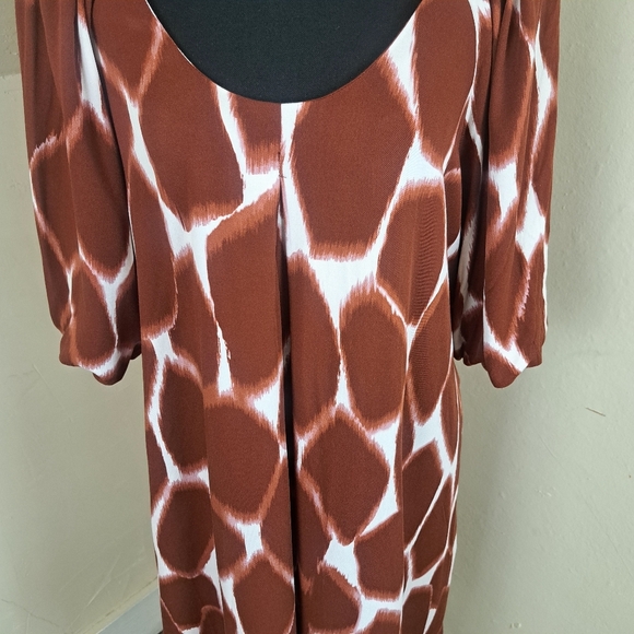 Anthropologie Corey Lynn Calter Giraffe Tunic Dress Size L - Picture 4 of 13